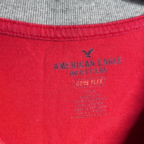 American Eagle Men Red/Gray Polo‎ Shirt Size Large Core Flex - Picture 5 of 9